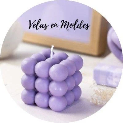 Velas en moldes, ejemplo presentado en el curso