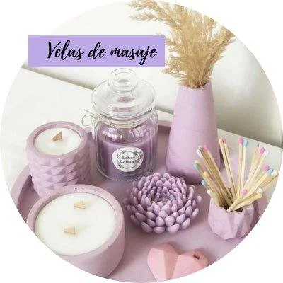 Velas de masaje, ejemplo presentado en el curso