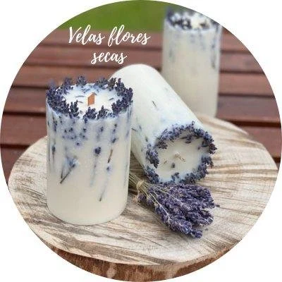 Velas con flores, ejemplo presentado en el curso